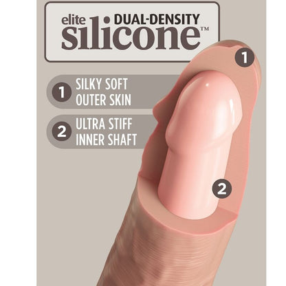 King cock elite - dildo realistico in silicone 25,4 cm