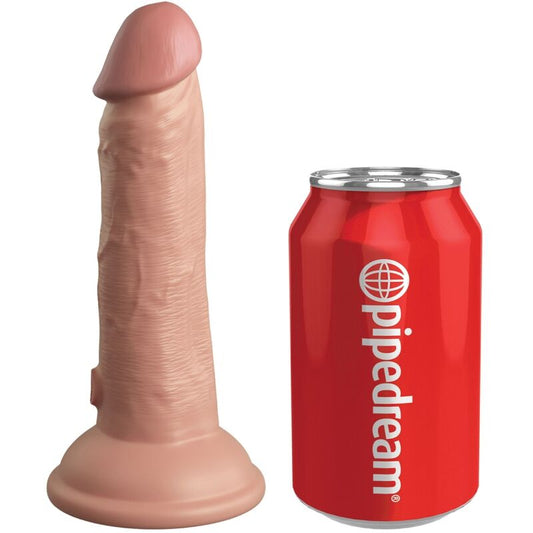 King cock elite - dildo vibrante realistico e silicone 15.2 cm