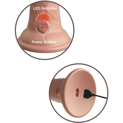 King Cock Elite - gode ceint réaliste vibrant et silicone 15,2 cm