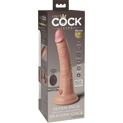 King cock elite - vibratore realistico e dildo in silicone telecomando 17,8 cm