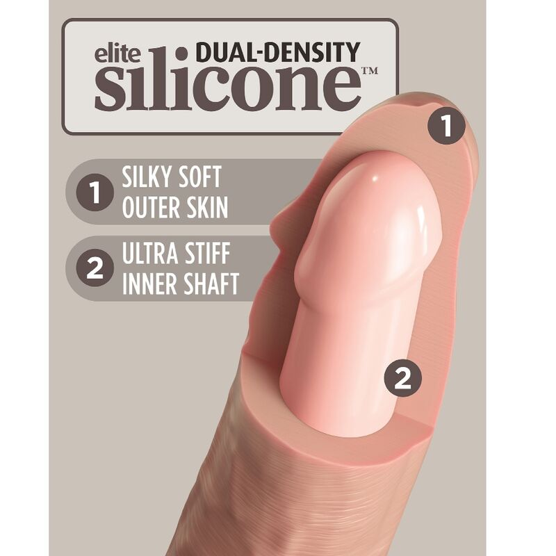 King cock elite - vibratore realistico e dildo in silicone telecomando 23 cm