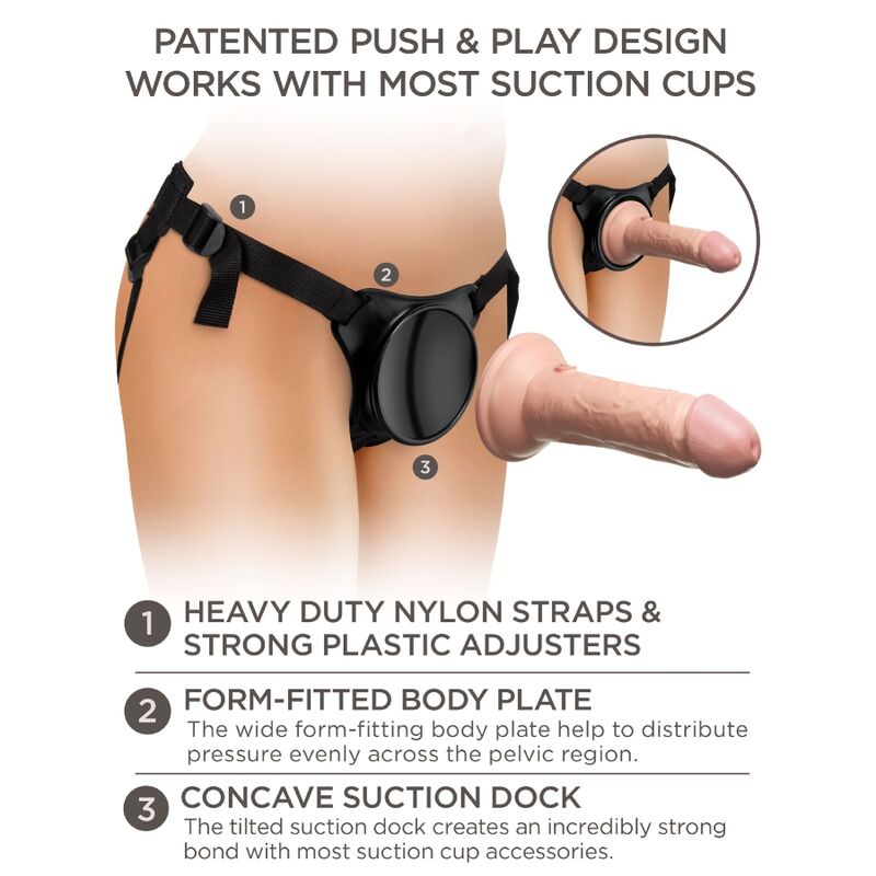King cock elite - imbragatura regolabile per principianti con dildo 15,2 cm