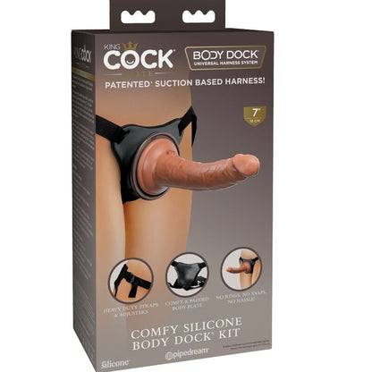 King cock elite - harnais confortable réglable avec gode 17,8 cm