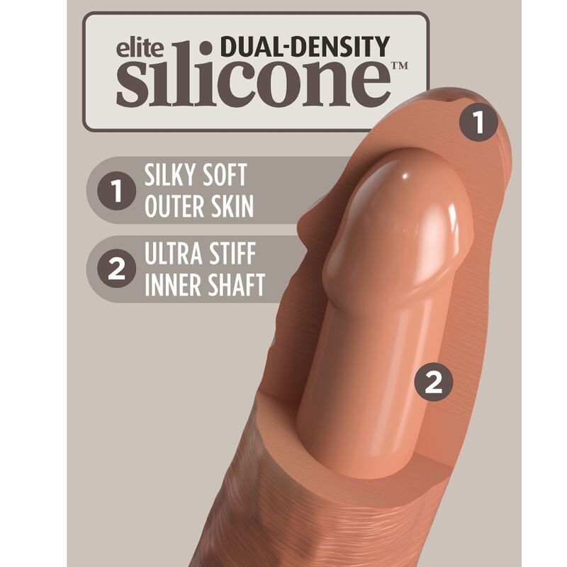 King cock elite - harnais confortable réglable avec gode 17,8 cm