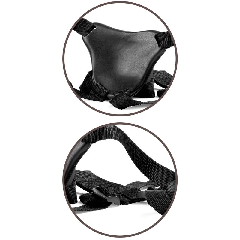 King cock elite - kit imbracatura regolabile deluxe anello con testicoli e dildo 20,3 cm