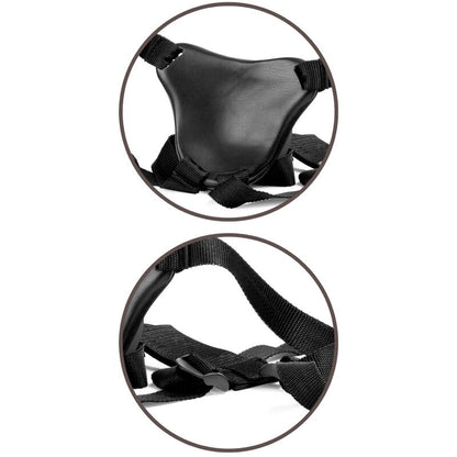 King cock elite - kit imbracatura regolabile deluxe anello con testicoli e dildo 20,3 cm