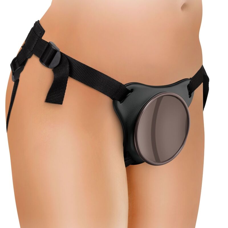 King cock elite - kit imbracatura regolabile deluxe anello con testicoli e dildo 20,3 cm