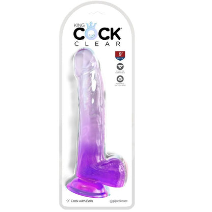 King cock clear - dildo con testicoli 20,3 cm viola