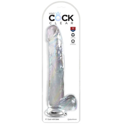 King cock clear - dildo con testicoli 24,8 cm trasparente