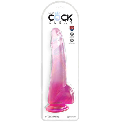 King cock clear - dildo con testicoli 19 cm rosa