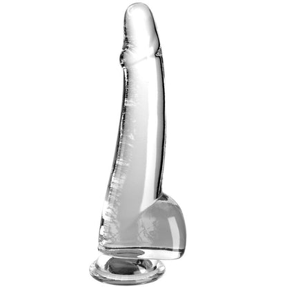 King cock clear - dildo con testicoli 19 cm trasparente