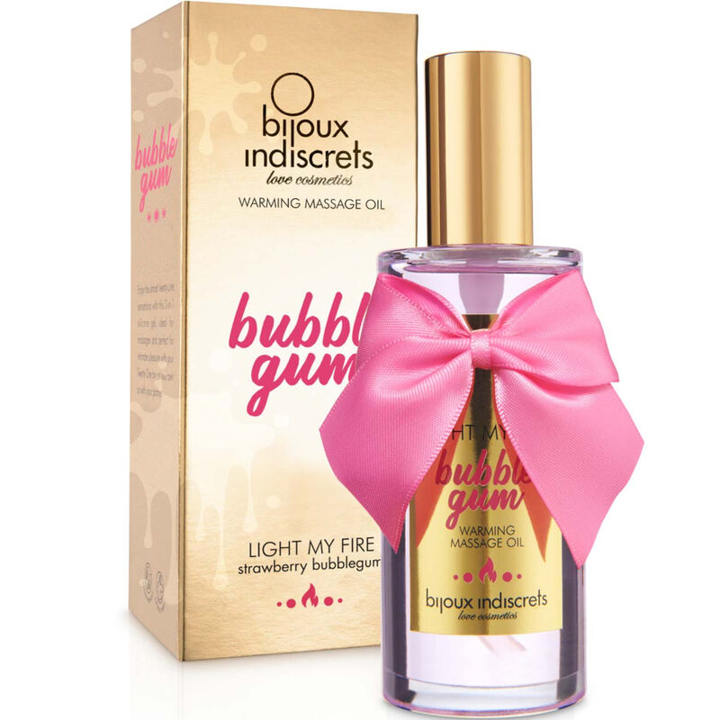Bijoux indiscrets - light my fire olio da massaggio effetto calore gusto gomma