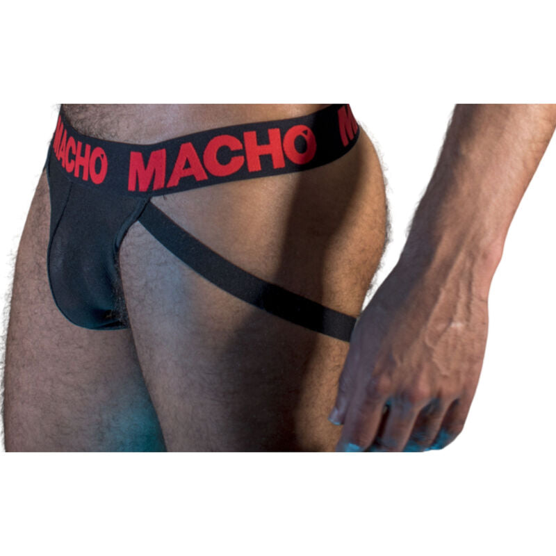 Macho - mx26x2 jock nero/rosso l