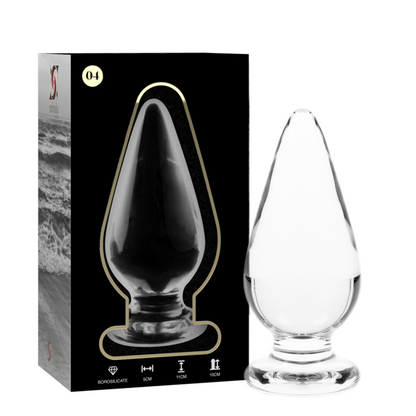 Nebula series by ibiza - modello 4 plug anale vetro borosilicato trasparente 11 cm -o- 5 cm