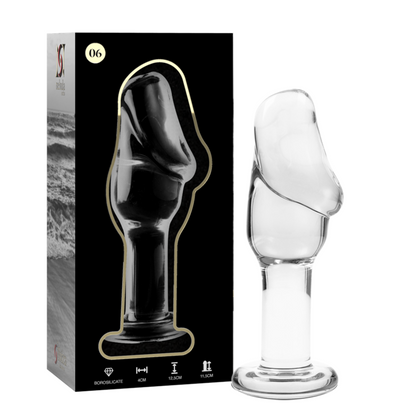 Nebula series by ibiza - modello 6 plug anale vetro borosilicato trasparente 12.5 cm -o- 4 cm