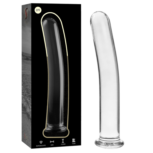 Nebula series by ibiza - modello 9 dildo in vetro borosilicato trasparente 15.5 cm -o- 2.5 cm