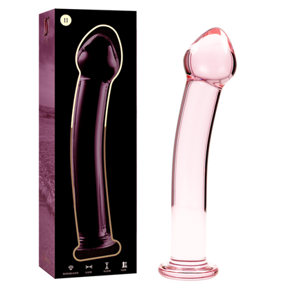 Nebula series by ibiza - modello 11 dildo in vetro borosilicato rosa 16 cm -o- 3 cm