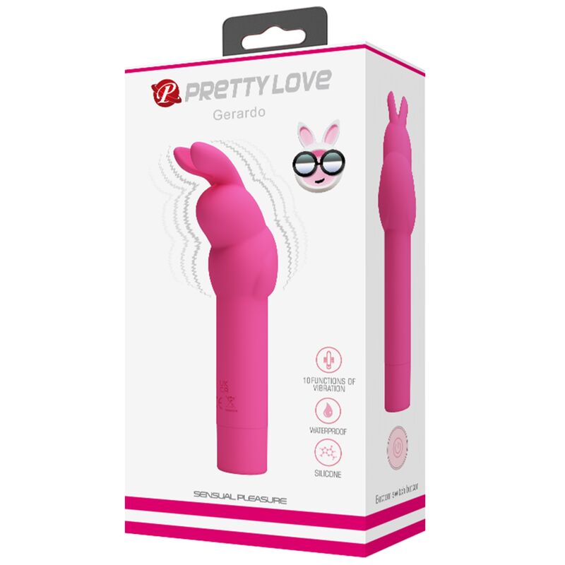 PRETTY LOVE - VIBRATEUR LAPIN GERARDO FUSCHIA EN SILICONE