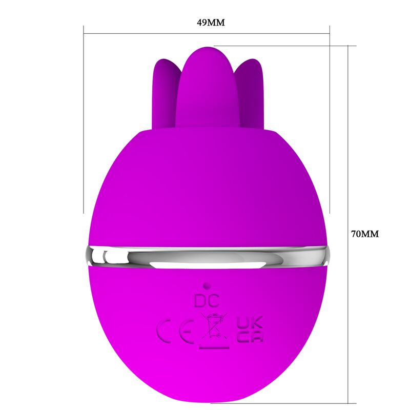 Pretty love - vibratore in silicone tondo viola gemini ball