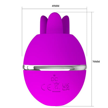Pretty love - vibratore in silicone tondo viola gemini ball