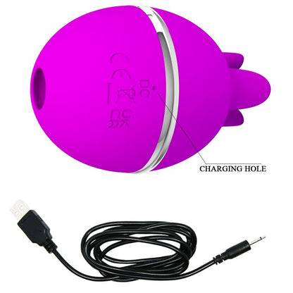 Pretty love - vibratore in silicone tondo viola gemini ball