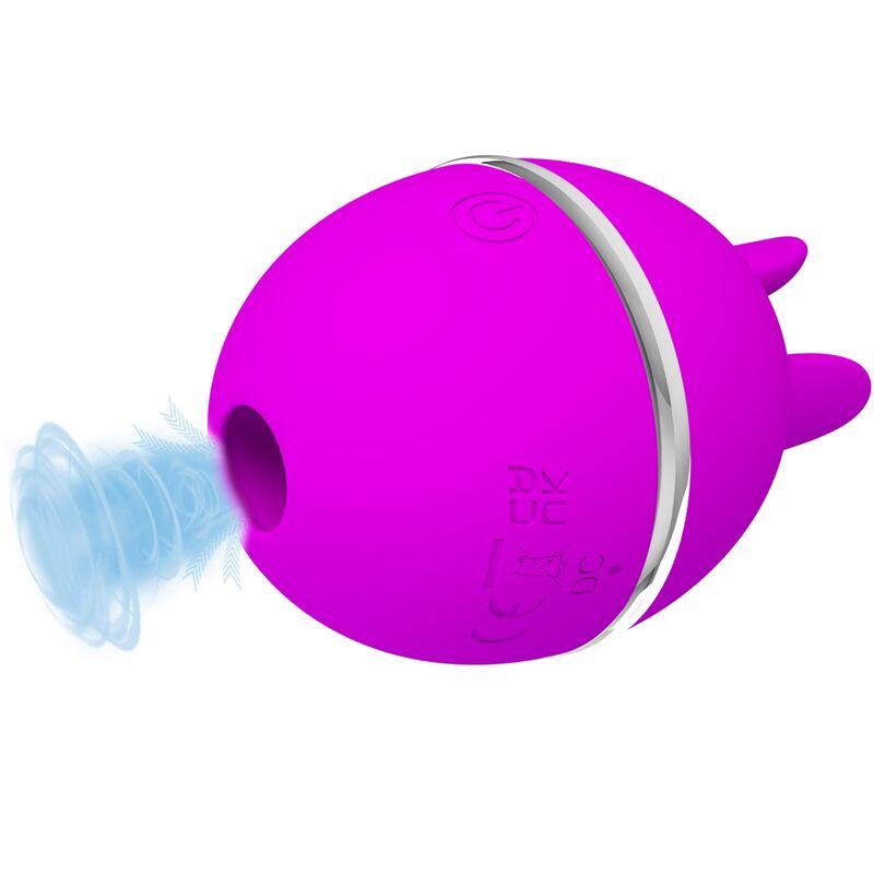 Pretty love - vibratore in silicone tondo viola gemini ball