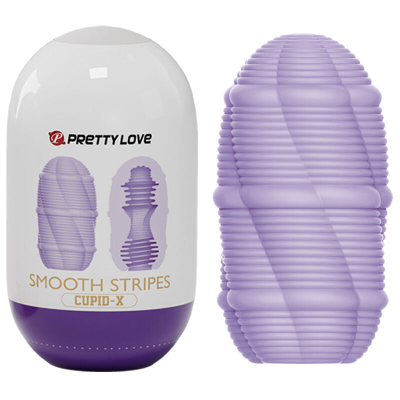 Pretty love - œuf masturbateur cupidon à rayures lisses