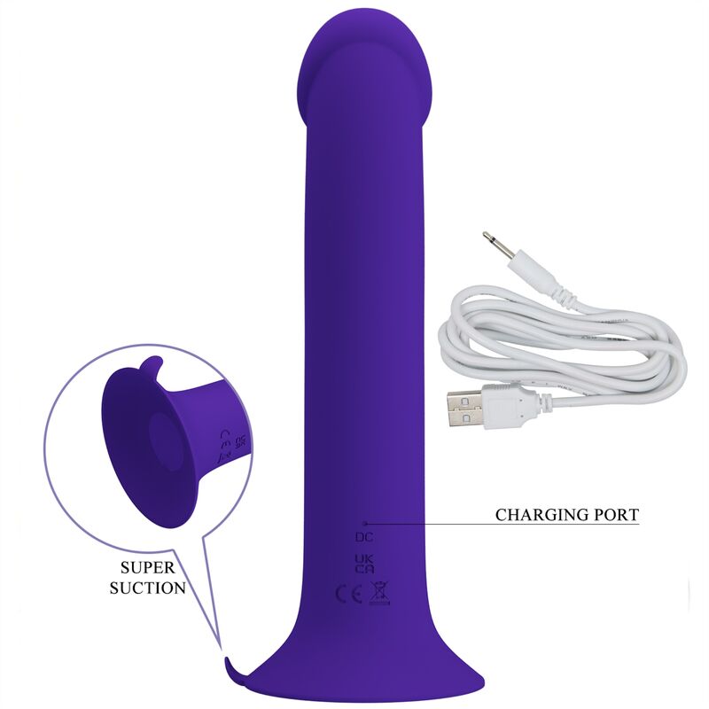 Pretty love - dildo vibrante murray youth e violetto ricaricabile