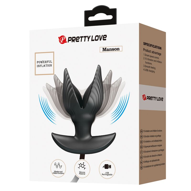 Pretty love - plug anale gonfiabile e ricaricabile