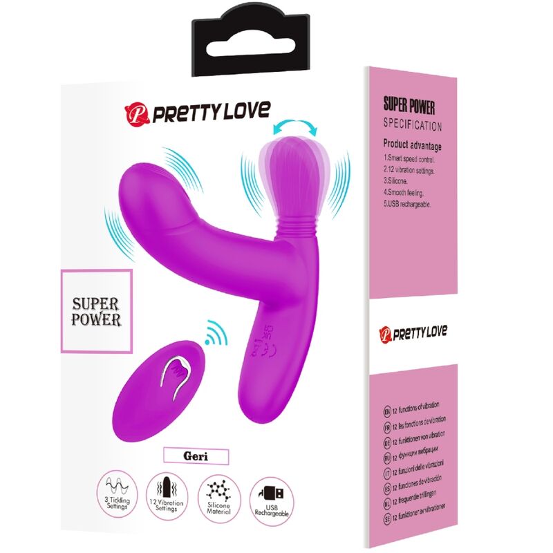 Pretty love - massaggiatore per clitoride geri telecomando rosa