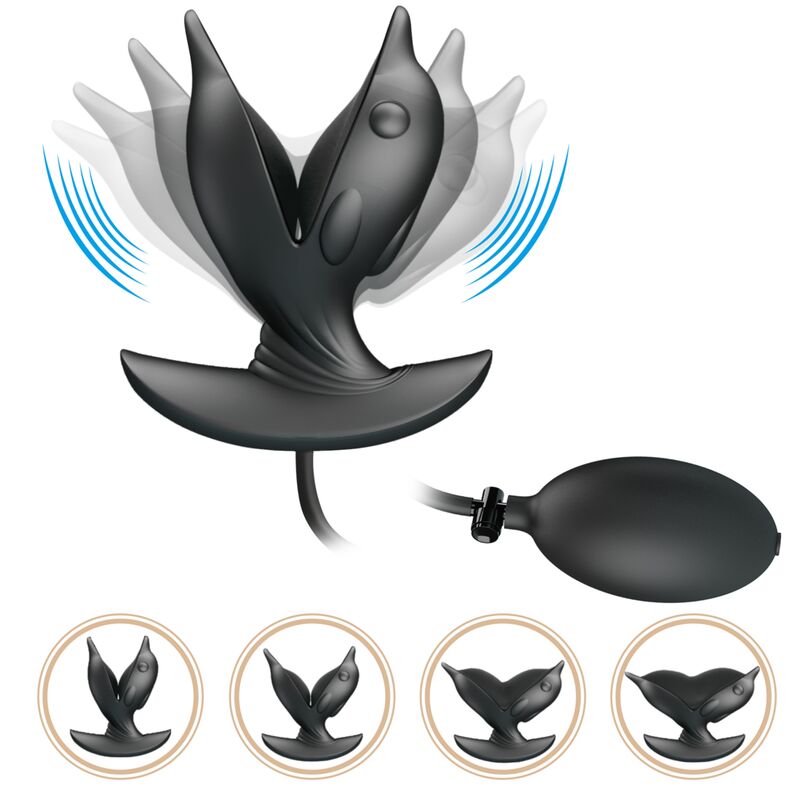 Pretty love - plug anale delfin gonfiabile e ricaricabile
