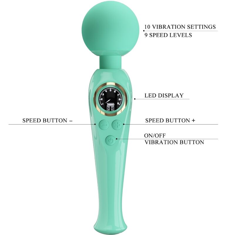 Pretty love - vibromasseur baguette vert skyler