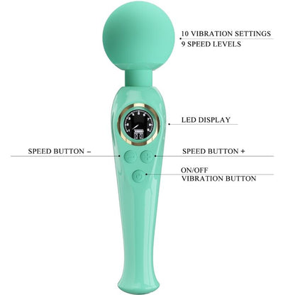 Pretty love - vibromasseur baguette vert skyler