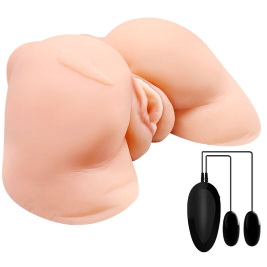 Crazy bull - vagina e ano con rete realistica con vibrazione