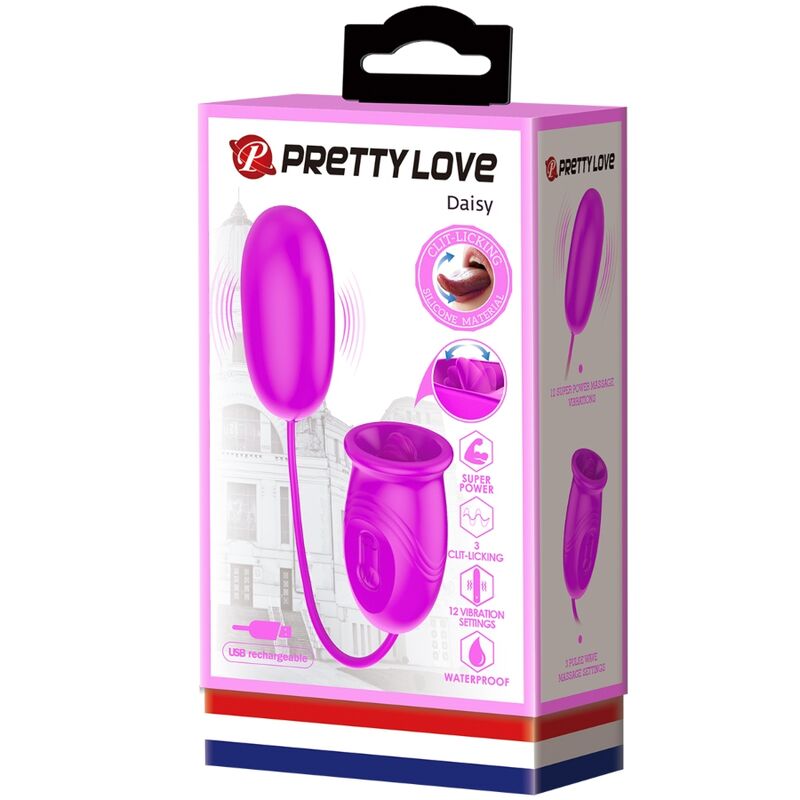 Pretty love - vibratore ricaricabile daisy dual egg viola