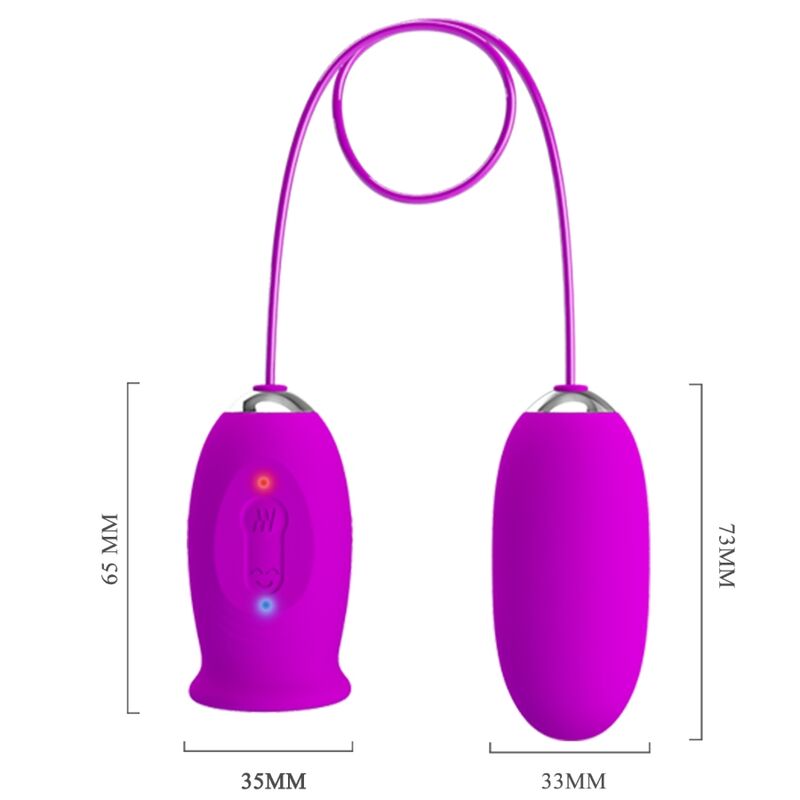 Pretty love - vibratore ricaricabile daisy dual egg viola