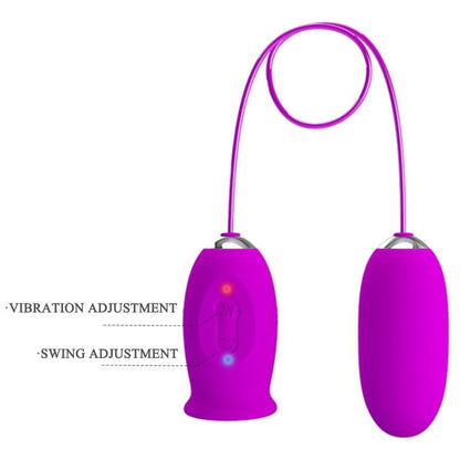 Pretty love - vibratore ricaricabile daisy dual egg viola