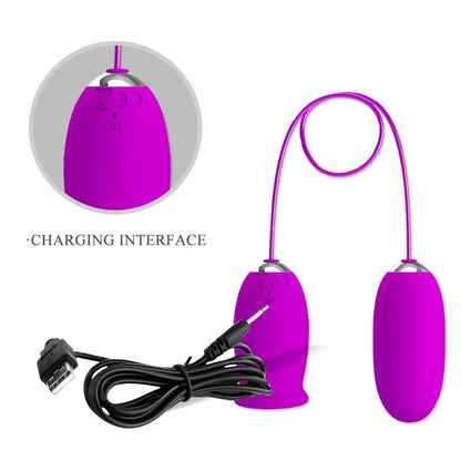 Pretty love - vibratore ricaricabile daisy dual egg viola