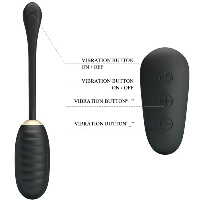 Ovetto Vibrante Pretty Love Royal Pleasure Doreen Huevo Nero