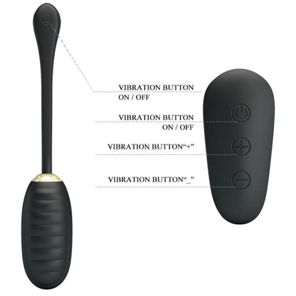 Ovetto Vibrante Pretty Love Royal Pleasure Doreen Huevo Nero