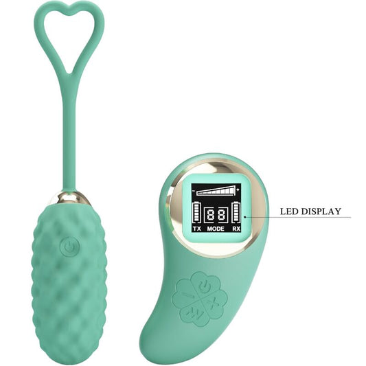 Pretty love - uovo vibrante con telecomando verde vivian