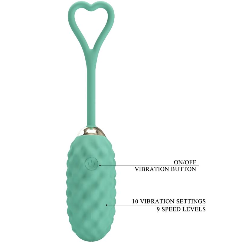 Pretty love - uovo vibrante con telecomando verde vivian