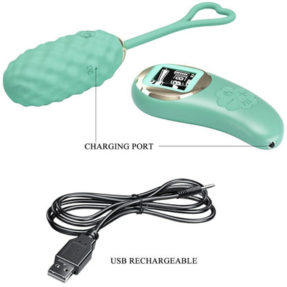Pretty love - uovo vibrante con telecomando verde vivian