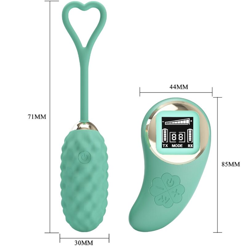 Pretty love - uovo vibrante con telecomando verde vivian