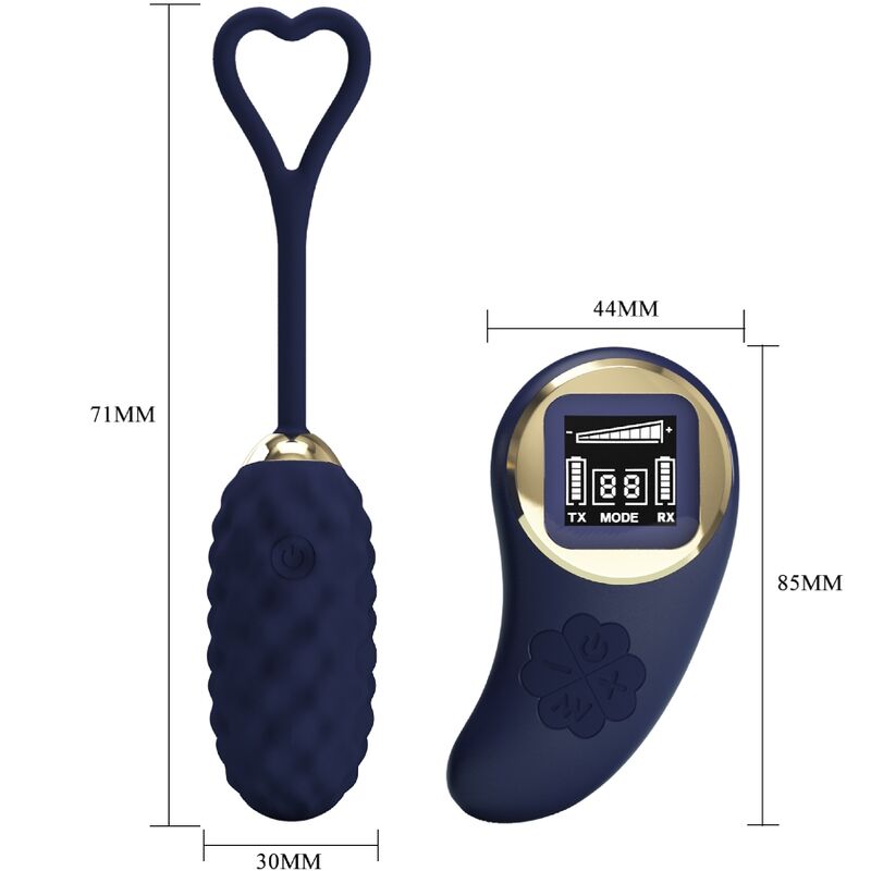 Pretty love - uovo vibrante con telecomando blu vivian
