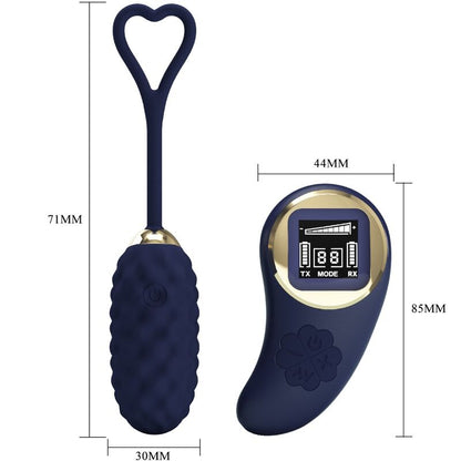 Pretty love - uovo vibrante con telecomando blu vivian