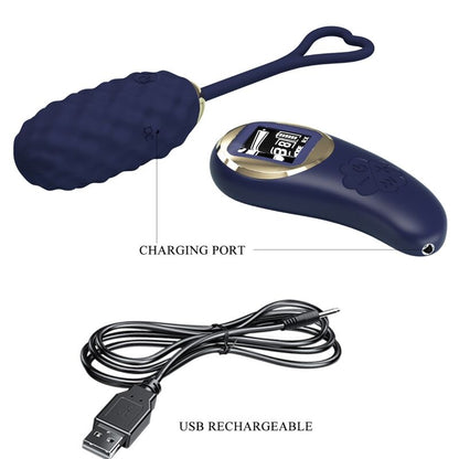 Pretty love - uovo vibrante con telecomando blu vivian