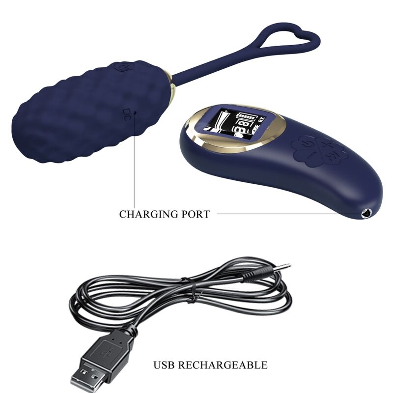 Pretty love - uovo vibrante con telecomando blu vivian