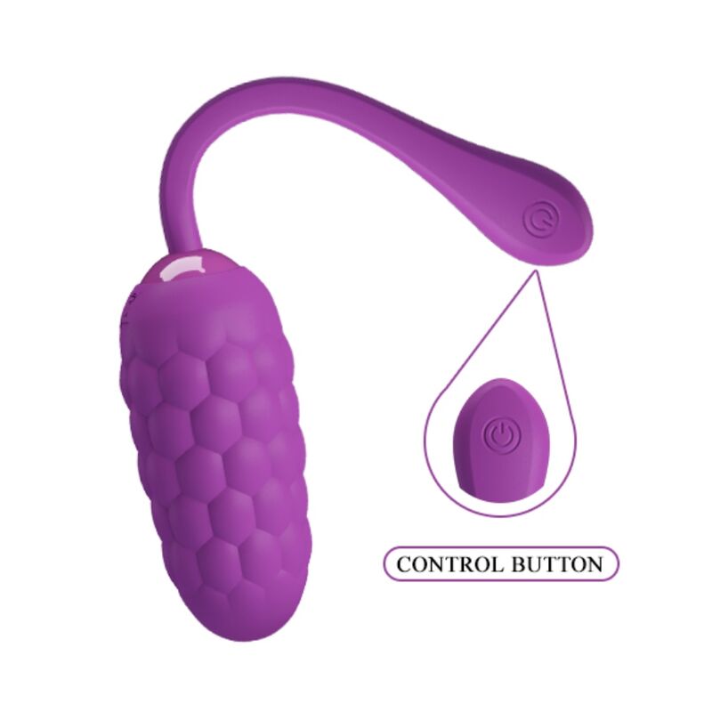 Pretty love - œuf vibrant texturé marin rechargeable violet