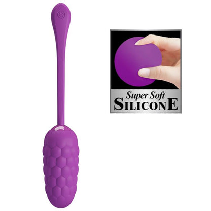Pretty love - œuf vibrant texturé marin rechargeable violet